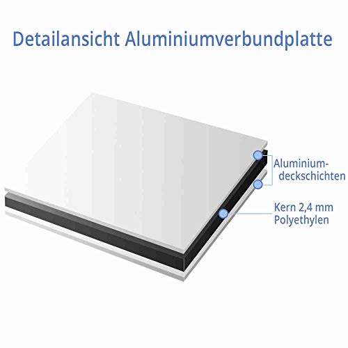 Placa para aparcamiento Kleberio 30/45/60 cm, para plaza de minusválidos, de compuesto de aluminio estable