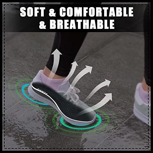 Plantillas para pies con Soporte de Arco: Inserciones ortopédicas firmes Que alivian la Fascitis Plantar, el pie Plano y el Dolor de pies para Hombres y Mujeres (2PCS, L)