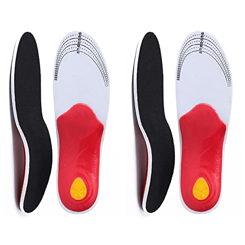 Plantillas para pies con Soporte de Arco: Inserciones ortopédicas firmes Que alivian la Fascitis Plantar, el pie Plano y el Dolor de pies para Hombres y Mujeres (2PCS, L)