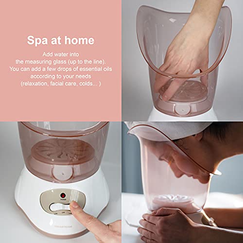 Plastimea Sauna Facial Limpiador de Poros Eliminador de Puntos Negros Facial Hidratante Humidificador de Vapor Cuidado de la Cara, 50 ml