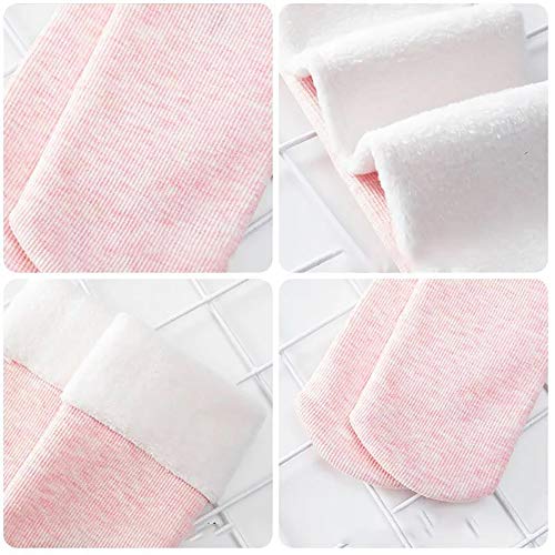 Pluto & Fox Calcetines Térmicas Gruesos Cálidos De Algodón Con Borrequito Por Dentro Para Mujer Color Liso Invierno Para Esquiar Estar En Casa Calentar Los Pies Pack de 5 Pares (Gris, 36-41)