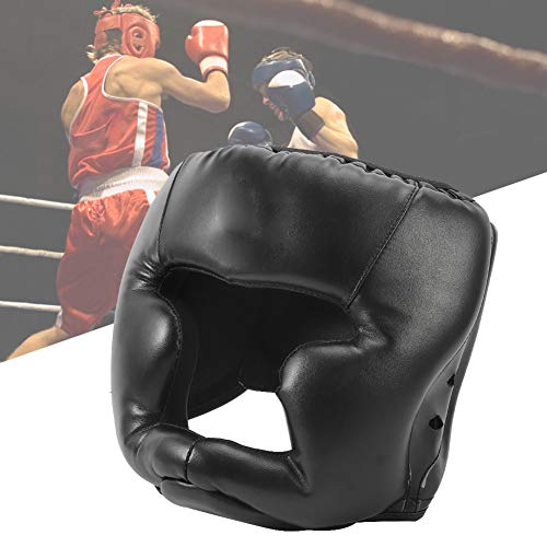 Ponacat Casco de boxeo para adultos/niños, profesional de piel sintética, casco a prueba de golpes para boxeo, MMA, kickboxing, Muay Thai