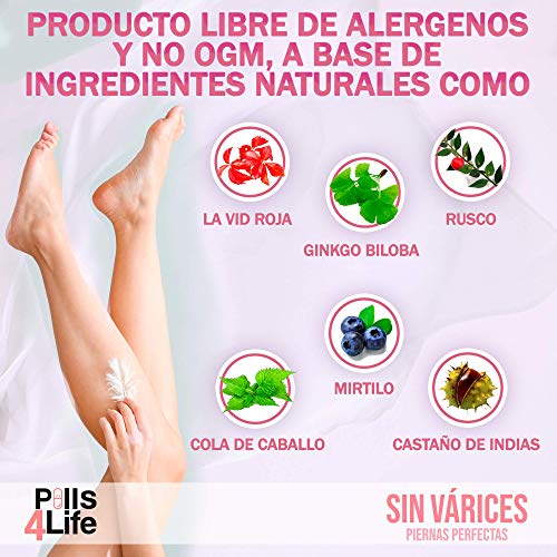 Potente tratamiento Anti-Varices | Elimina Varices, Arañas Vasculares, Piernas cansadas e inflamadas | Mejora la Circulación y Estimula el riego sanguíneo | Tratamiento Natural | 100 cápsulas