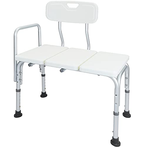 PrimeMatik - Asiento de bañera Antideslizante Regulable en Altura con reposabrazos para Personas Mayores