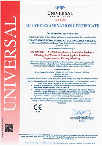 PROMASK FFP2 NR Color rojo burdeos CE 2163 (5)