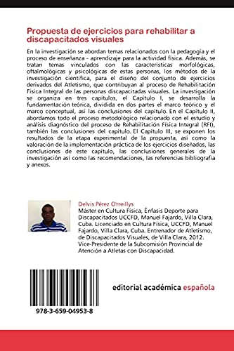 Propuesta de Ejercicios Para Rehabilitar a Discapacitados Visuales: Propuestas de ejercicios para mejorar la rehabilitación física integral de las personas discapacitadas visuales