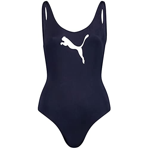PUMA Women's Swimsuit Bañador de una Pieza, Marina, XS para Mujer