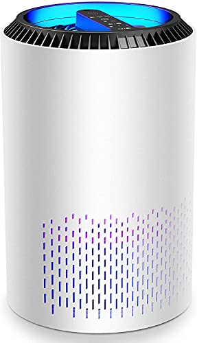 Purificador de aire con H13 HEPA, purificador de aire para hasta 20 m², elimina el 99.97% de partículas, lámparas UV-C y diseño de fragancia, purificador de aire de habitación para personas alérgicas