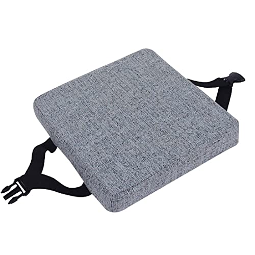 qing yun Cojines de asiento de silla, cojines gruesos de 5/8 cm, cojines de silla de comedor, cuadrados, antideslizantes, para taburete de jardín, interior y exterior (30 x 30 x 8 cm, gris azul)