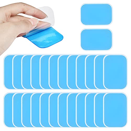 QLOUNI 24 Pares de Pegatinas de hidrogel (48 Piezas), Reutilizable Reemplazable Hidrogel Gel Pad para, para ABS Electroestimulador Muscular Abdominales Repuesto De Repuesto Accesorios