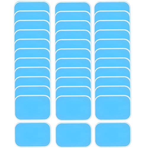 QLOUNI 24 Pares de Pegatinas de hidrogel (48 Piezas), Reutilizable Reemplazable Hidrogel Gel Pad para, para ABS Electroestimulador Muscular Abdominales Repuesto De Repuesto Accesorios