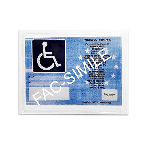 Quattroerre 1609, Tarjeta de Estacionamiento para Discapacitados, 12 X 16 cm