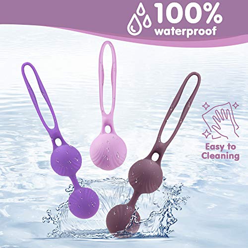 RAVLOVE Bolas Chinas K1T- Pesas para Ejercicios Kegel - Control de la Vejiga y Ejercicios del Suelo Pélvico Silicio de próxima generación -Silicona Médica