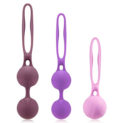 RAVLOVE Bolas Chinas K1T- Pesas para Ejercicios Kegel - Control de la Vejiga y Ejercicios del Suelo Pélvico Silicio de próxima generación -Silicona Médica