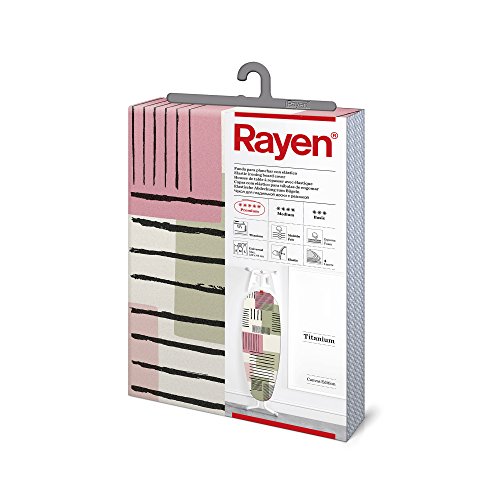 Rayen 6304.02 Funda para Planchar, Algodón, Espuma, Muletón, Blanco, 127 x 51 x 51 cm