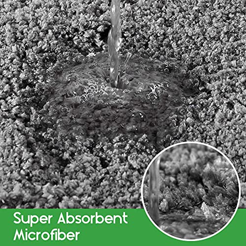 RenFox Alfombra de Baño de Microfibra Esponjosa Alfombra Baño Absorbente y Antideslizante Suave Alfombra de Ducha Lavable a Máquina 50x80x3cm (Gris Oscuro)