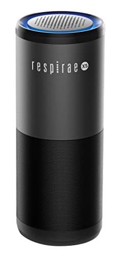 Respirae RES1004XS Purificador de Aire para Vehículos, Purificador con Luz Ultravioleta UV-C y filtro HEPA, eficacia certificada al 99,9% contra patógenos, purificador portable