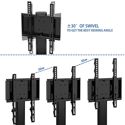 RFIVER Soporte Pie TV de Mesa Peanas para TV de 20 a 43 Pulgadas con Giratorio y Altura Ajustable MAX vesa 200 x 300 mm UT2003