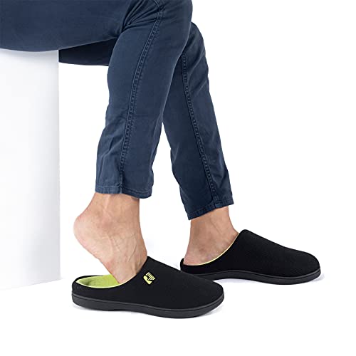 RockDove - Zapatilla de Dos Tonos y Espuma viscoelástica para Hombre, 42/43 EU, Negro y Lima