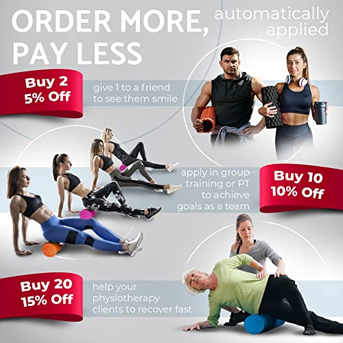Rodillo de Espuma Foam Roller Pilates para Terapia de Masaje – Para Muscular Fitness Pilates Yoga - La Mejor Herramienta de Masaje para Todo Deportivo - Tejido Profundo Liberación Miofascial