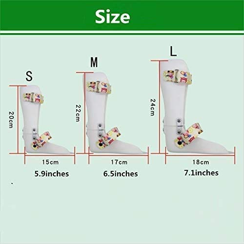 RZiioo Niños AFO Drop Foot Splint Toddler Custom Othopedic Tobillo Pie Férula Soporte de Noche para niños,Right,M