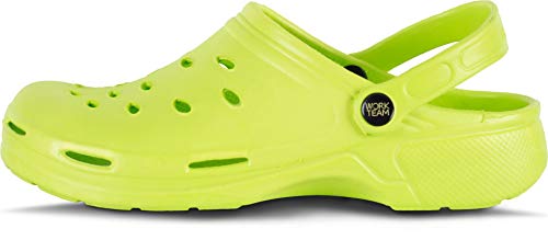 S-ROX WORKTEAM - Zueco Ultraligero. Ergonómico, en plástico EVA. Anatómico, con cámara ortopédica. Avanzado Sistema de ventilación. Resistente a l Unisex Verde Pistacho 38