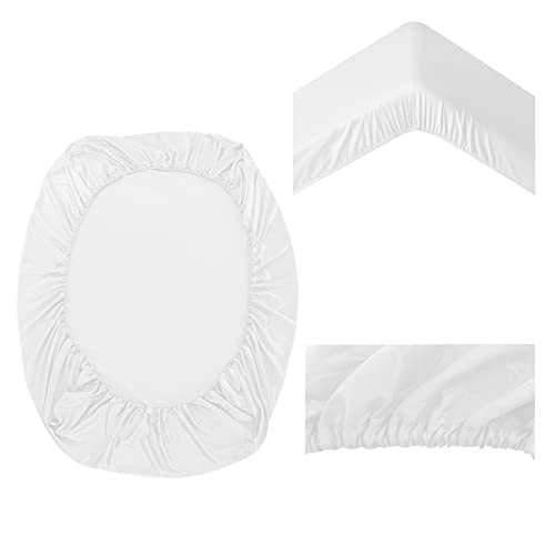 Sabanas Cama 120 Blanco, Juego Sábanas 120x190 3 Piezas con Bajera 120x200 Ajustable, Encimera y 1 Funda de Almohada 50x80 cm