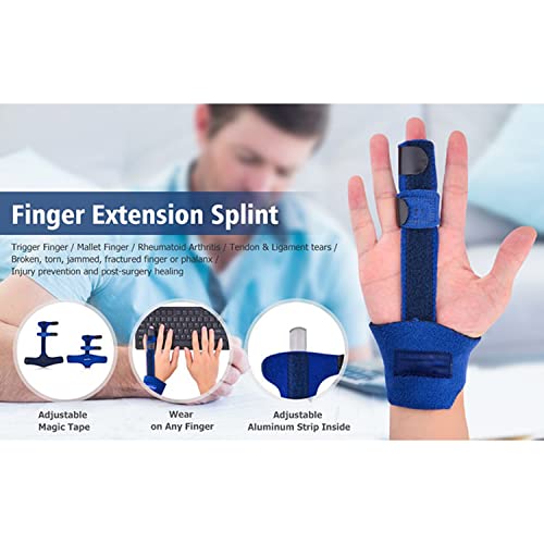 Saberda Férula para Dedos,Férula Fija para Entrenamiento De Rehabilitación, para Dedos Rotos,Esguinces De Nudillos,Artritis,Tendinitis,Alivio del Dolor,Férula De Mano para Fracturas Metacarpianas