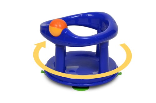 Safety 1st Asiento de baño, giratorio 360°, con ventosas y juguete integrado, Color Azul