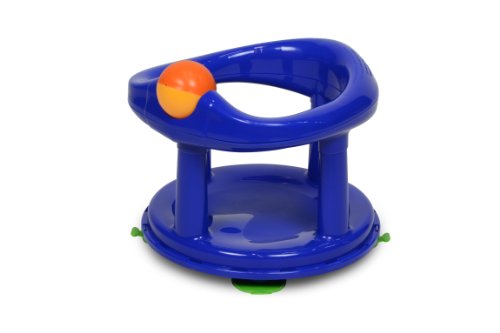 Safety 1st Asiento de baño, giratorio 360°, con ventosas y juguete integrado, Color Azul