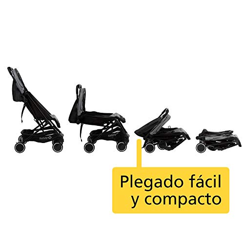 Safety 1st Soko, cochecito plegable pequeño, silla de paseo ligera, para uso desde el nacimiento hasta los 3 años aproximadamente, Black Grey