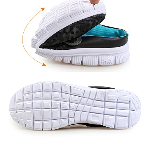 SAGUARO Unisex Respirable de la Red del Acoplamiento Zapatillas de Playa Ahueca hacia Fuera Las Sandalias,Azul 37