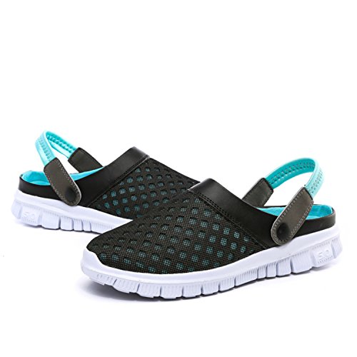 SAGUARO Unisex Respirable de la Red del Acoplamiento Zapatillas de Playa Ahueca hacia Fuera Las Sandalias,Azul 37