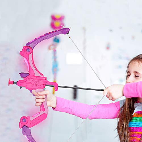 SainSmart Jr. Arco Set niños Tiro con Arco Juegos con 5 Flechas de Tiro, Regalo para niñas a Partir de 6 años, Rosa