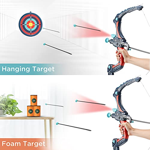 SainSmart Jr. Arco y Flecha para Niños, Juego de Tiro con Arco, con 8 Flechas, Juguetes Deportivos para Niños de 6-12 Años, Azul