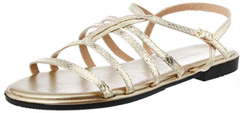 Sandalias Mujer MARIAMARE | Sandalias 67746 | MARIAMARE Mujer | Sandalias Tira de Tobillo | Cierre con Hebilla | 46637 | Oro | 41
