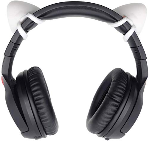 sciuU Kitty Ears para Auriculares, Orejas de Silicona de Gato Decoración Linda, Compatible con Headset HypreX Cloud/Cloud II/Cloud Flight etc, instalación con Correas de Fijación Ajustables
