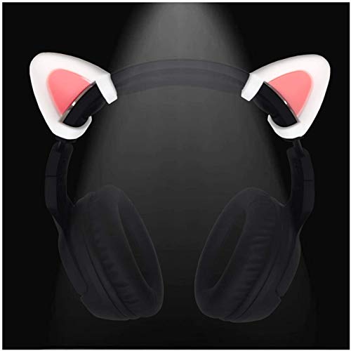 sciuU Kitty Ears para Auriculares, Orejas de Silicona de Gato Decoración Linda, Compatible con Headset HypreX Cloud/Cloud II/Cloud Flight etc, instalación con Correas de Fijación Ajustables