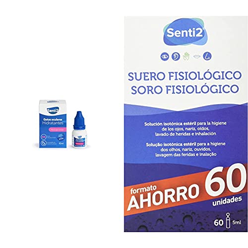 Senti2 Gotas Hidratantes para ojos secos 10 ml (GOT 002) +, Suero fisiológico 60 monodosis