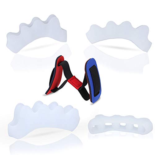 Separador de dedos contra Hallux Valgus, vendaje correctivo, separador de dedos de los pies, material de silicona de gel blanco, para hombre y mujer, respetuoso con la pie y sin BPA