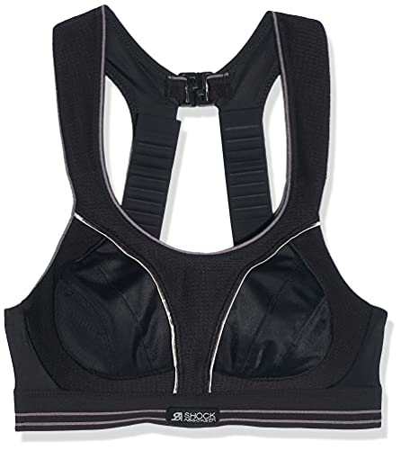 Shock Absorber Ultimate Run Bra, Sujetador Deportivo para Mujer, Negro (Black/Silver), 90B (75B EU)