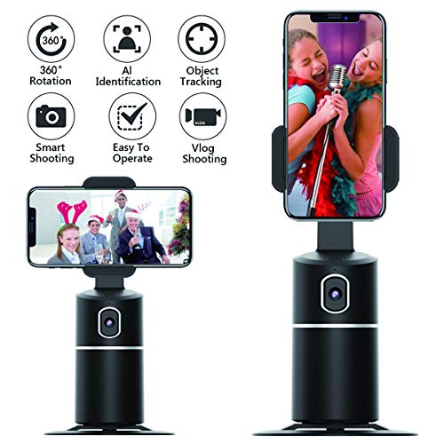 SIKVIO Soporte de Seguimiento Facial de 360 ° para transmisión en Vivo, Seguimiento automático, Soporte para Palo de Selfie, Soporte de teléfono para Facebook Live, videollamadas faciales