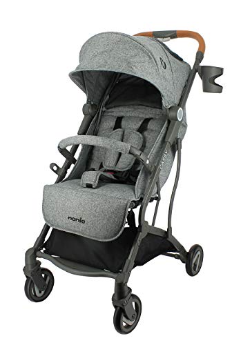 Silla de paseo CASSY ligera y compacta - Plegable con una Mano (gris)