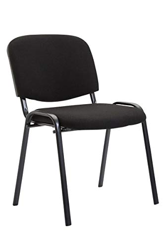 Silla de Visitas Ken en Tela I Silla de Conferencias Apilable I Silla de Reuniones con Capacidad máx. 120 kg I Color:, Color:Negro