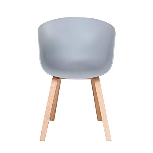 Sillas Comedor Pack 4 y 4 Cojín ,Sillas Comedor Madera Pata de Madera Silla para Cocina, Restaurante, Comedor-Silla Gris (Gris-4 Sillas)
