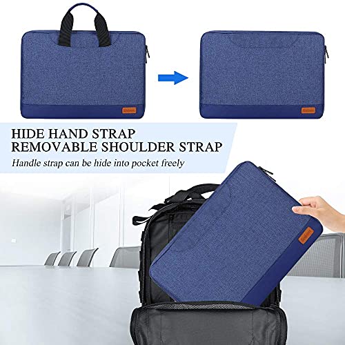 SIMBOOM Funda Portatil 15,6 Pulgadas Protectora Anti-rasguños Maleta Bolsa para Ordenadores Portatiles Compatible con Netbook Ultrabook Chromebook Notebook Macbook - Azul