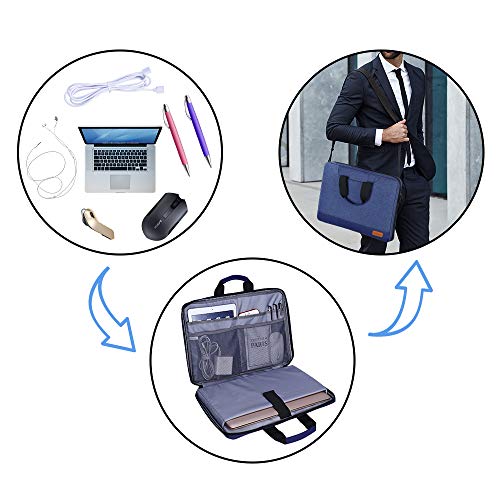SIMBOOM Funda Portatil 15,6 Pulgadas Protectora Anti-rasguños Maleta Bolsa para Ordenadores Portatiles Compatible con Netbook Ultrabook Chromebook Notebook Macbook - Azul