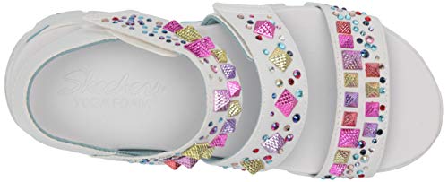 Skechers 119111-WMLT_37, Sandalias Mujer, White, EU