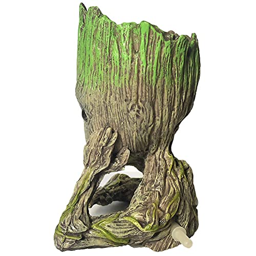 SLOCME Decoración de burbujas de aire para acuario de pensamiento Groot. Bomba de oxígeno para decoración de acuario de peces, con piedra de burbujas de aire para acuario
