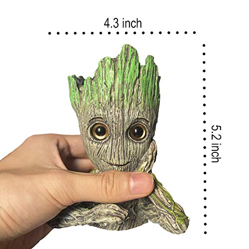 SLOCME Decoración de burbujas de aire para acuario de pensamiento Groot. Bomba de oxígeno para decoración de acuario de peces, con piedra de burbujas de aire para acuario